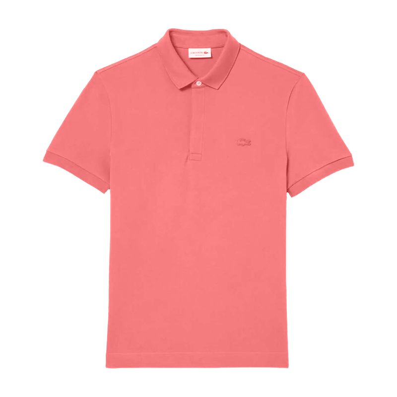 Lacoste Mens Paris Pique Regular Polo Shirt  Red